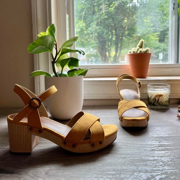 American Eagle Outfitters Shoes - Yellow wedges